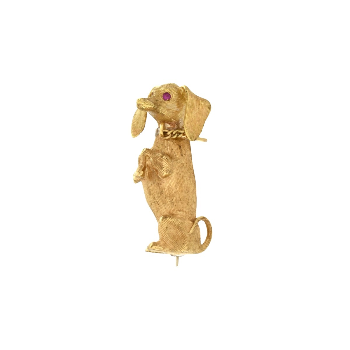 18K Dachshund Brooch