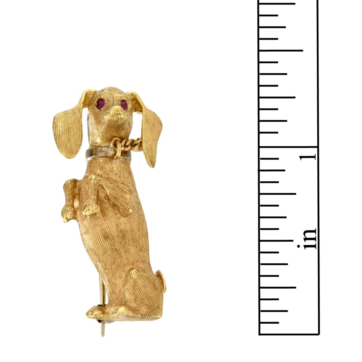 18K Dachshund Brooch