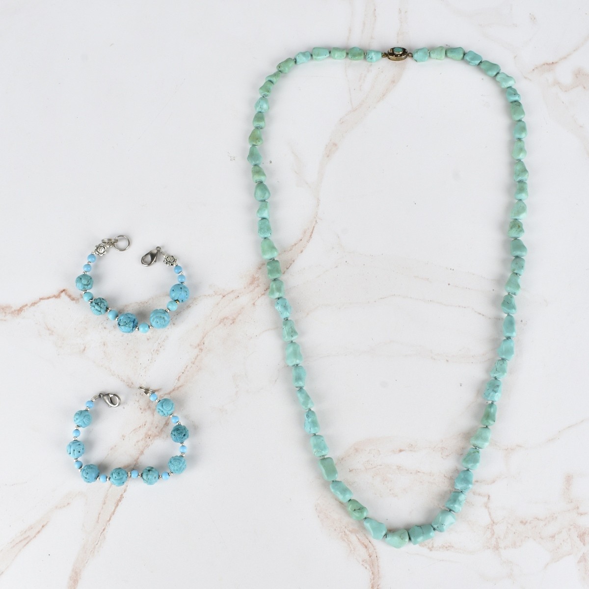 Turquoise Necklace and Bracelets