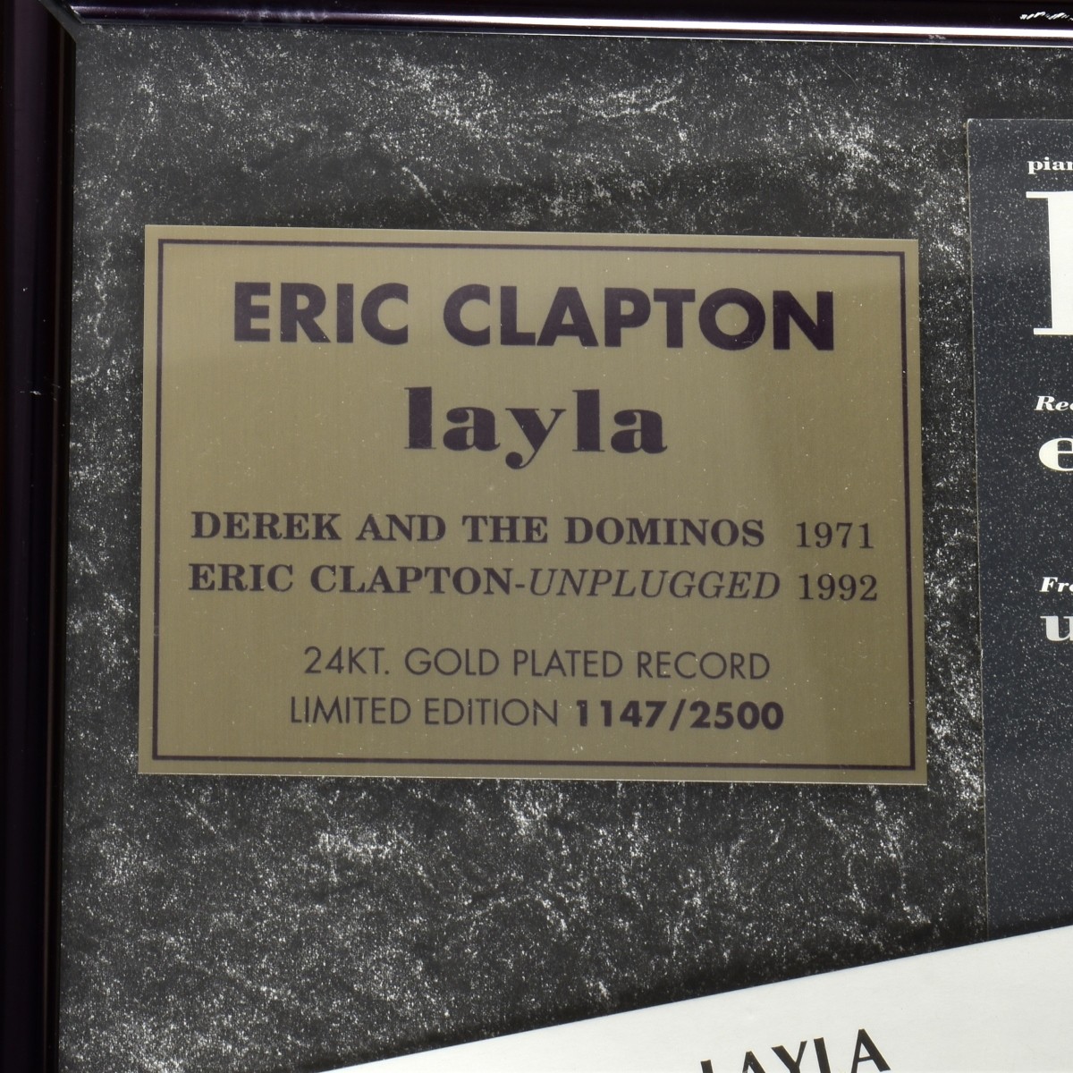 Eric Clapton Layla Gold Record