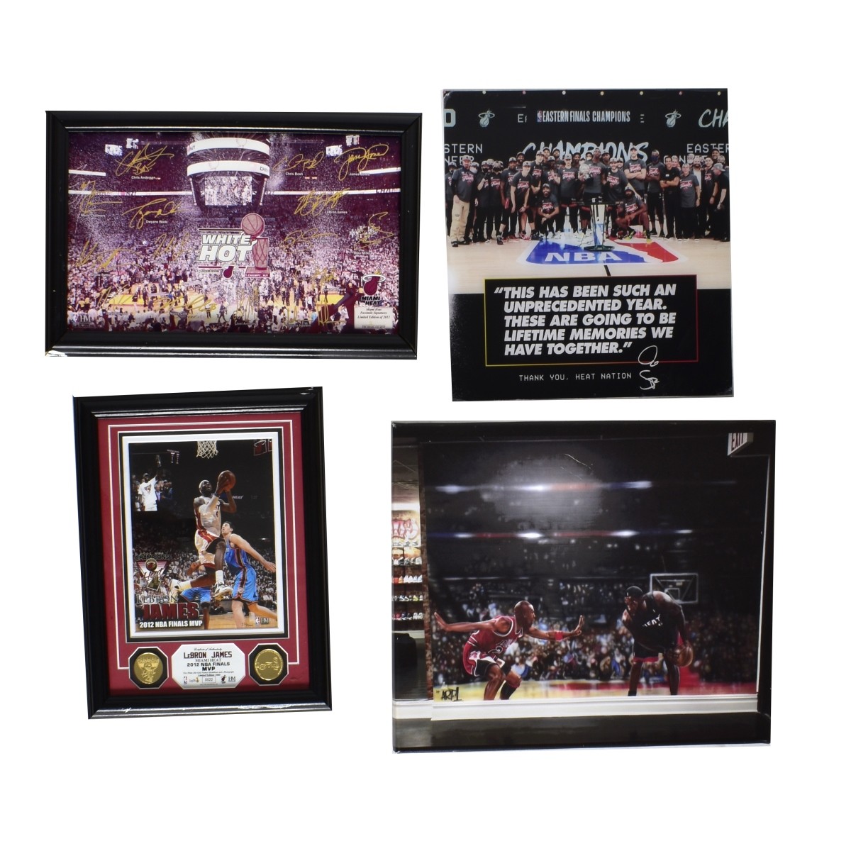 Four Pcs Basketball Memorabilia