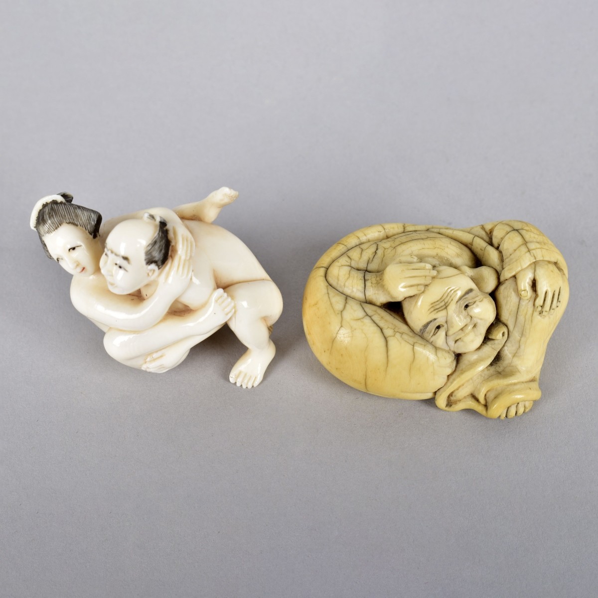 Two Antique Japanese Netsuke Figurines