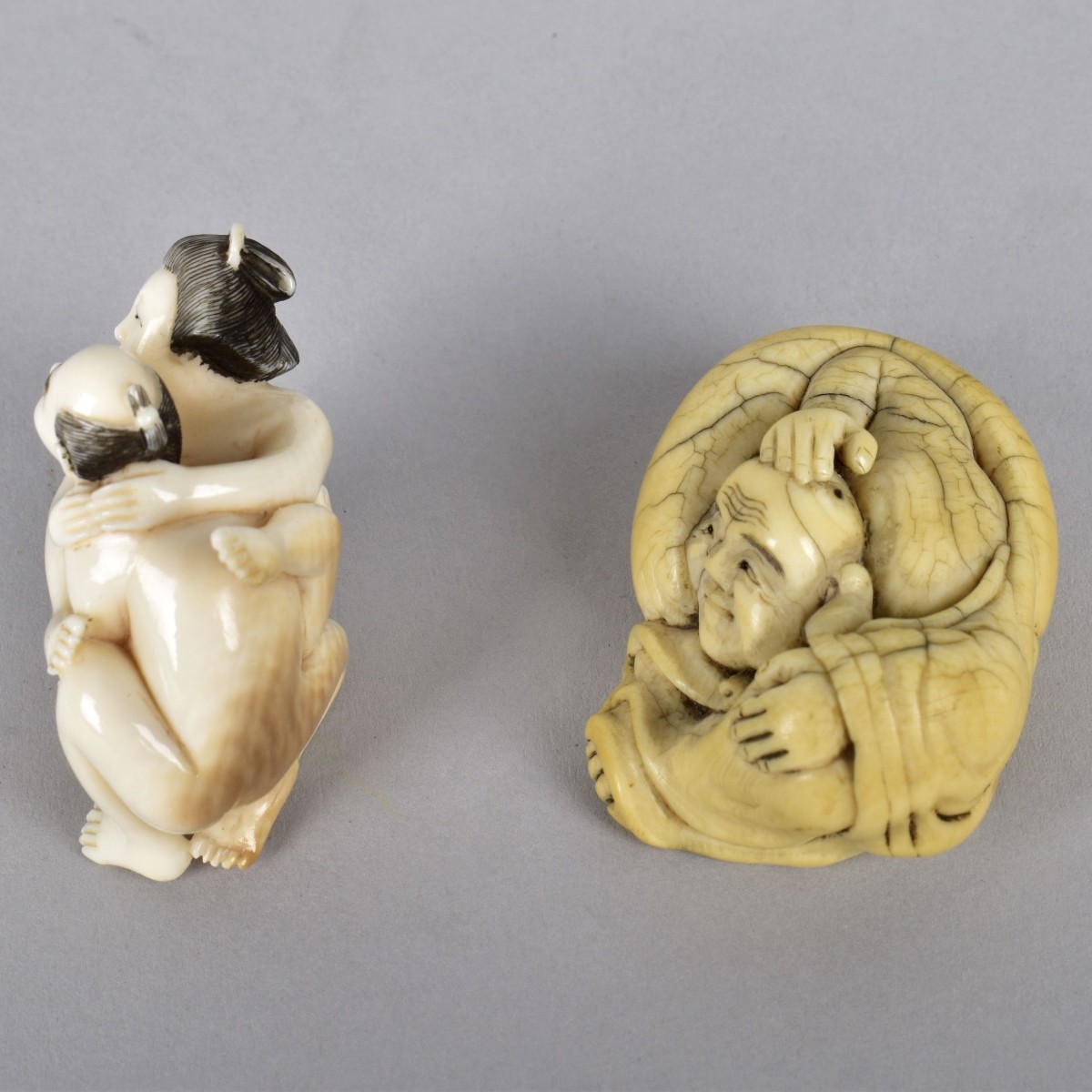 Two Antique Japanese Netsuke Figurines