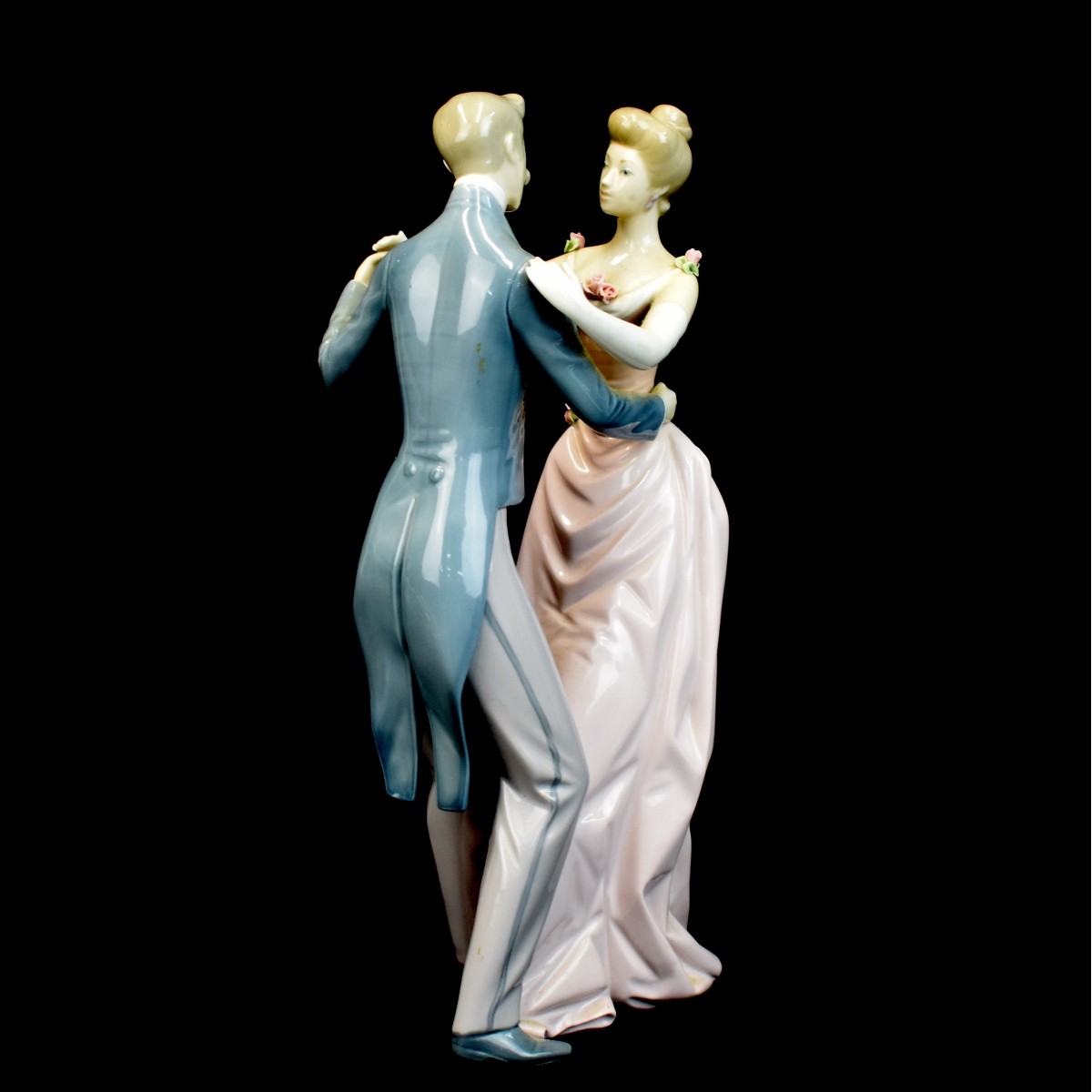 2 Lladro Figurines Seated Dancer, I Love You Truly