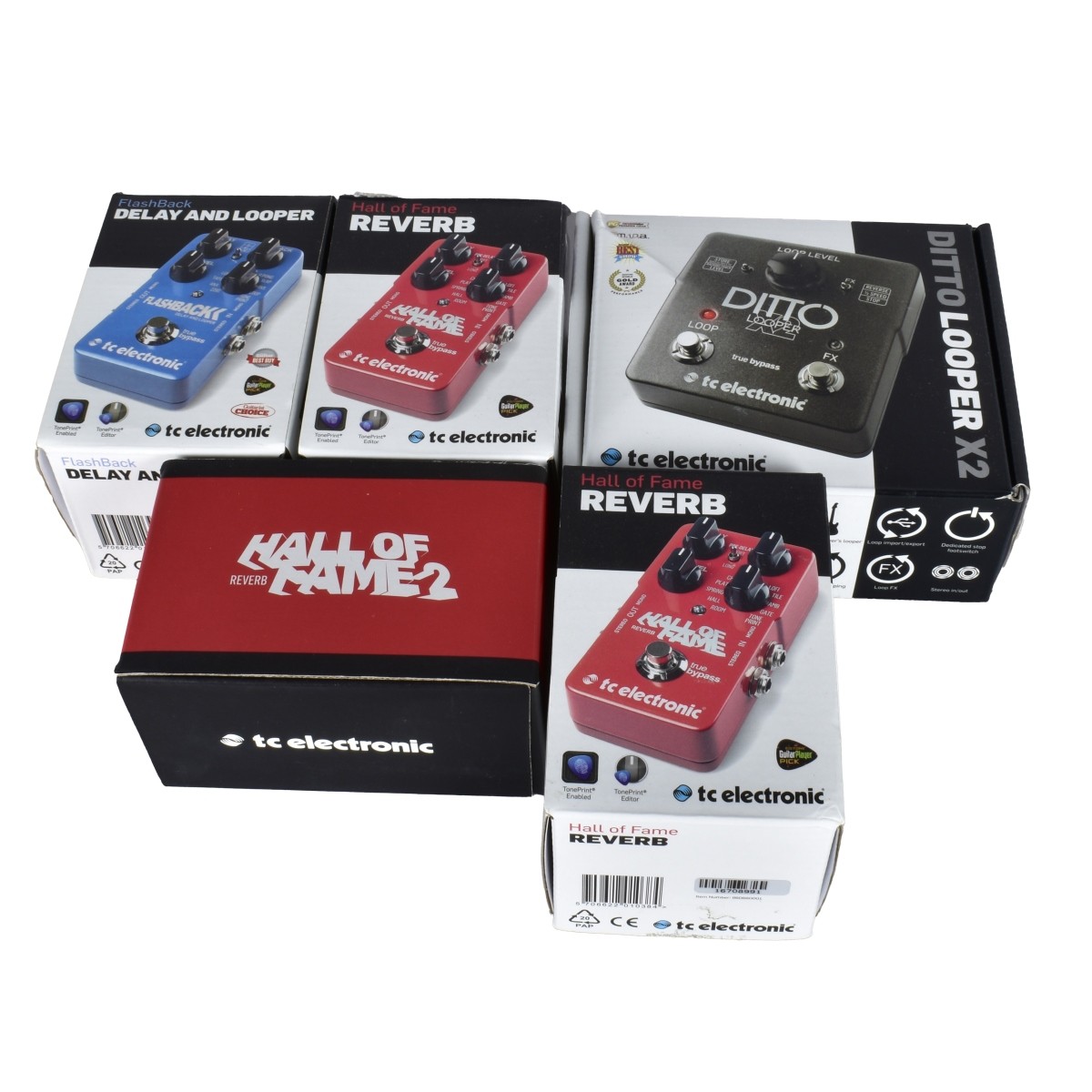 Five Assorted Guitar Pedals