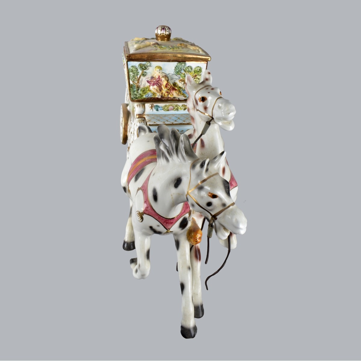 Capodimonte Horse and Carriage Group