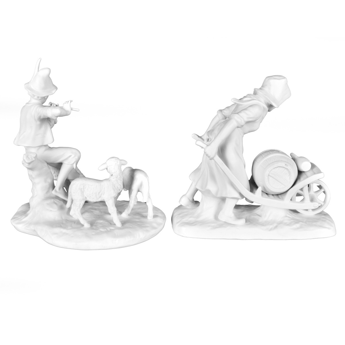 Two Capodimonte Bisque Figurines