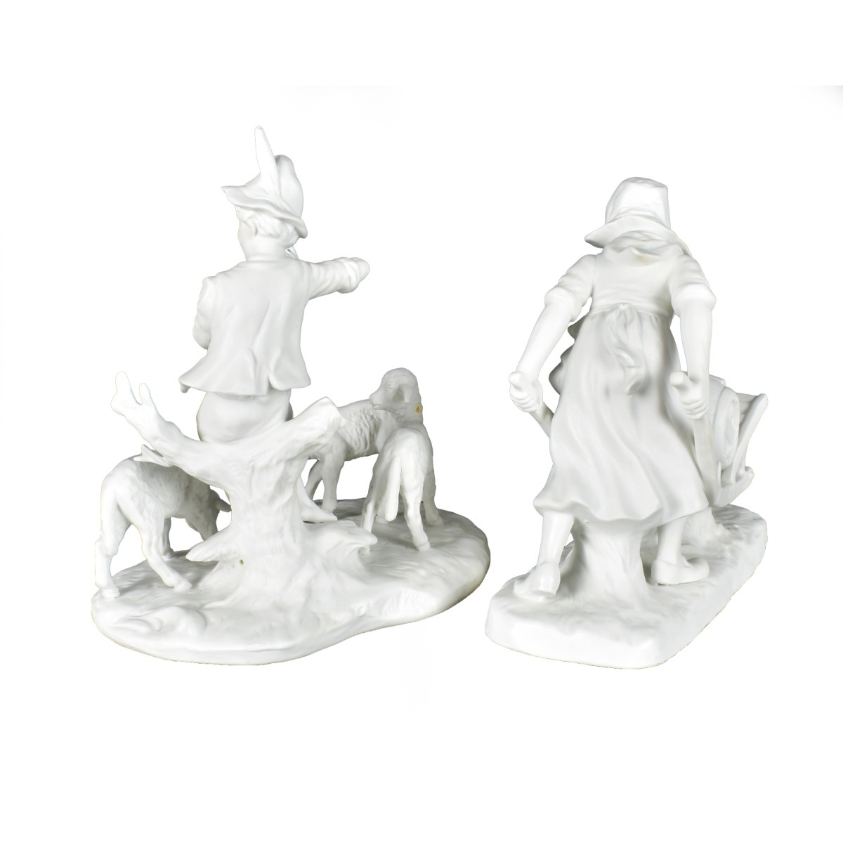 Two Capodimonte Bisque Figurines