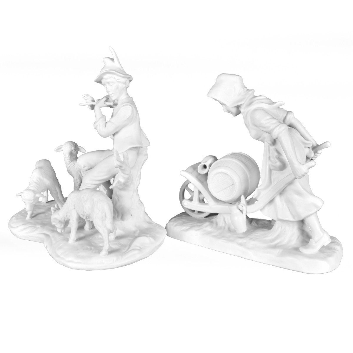 Two Capodimonte Bisque Figurines