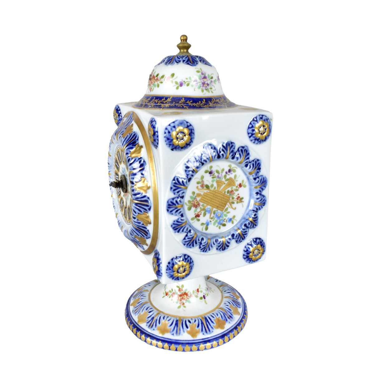 Sevres Pedestal Porcelain Clock