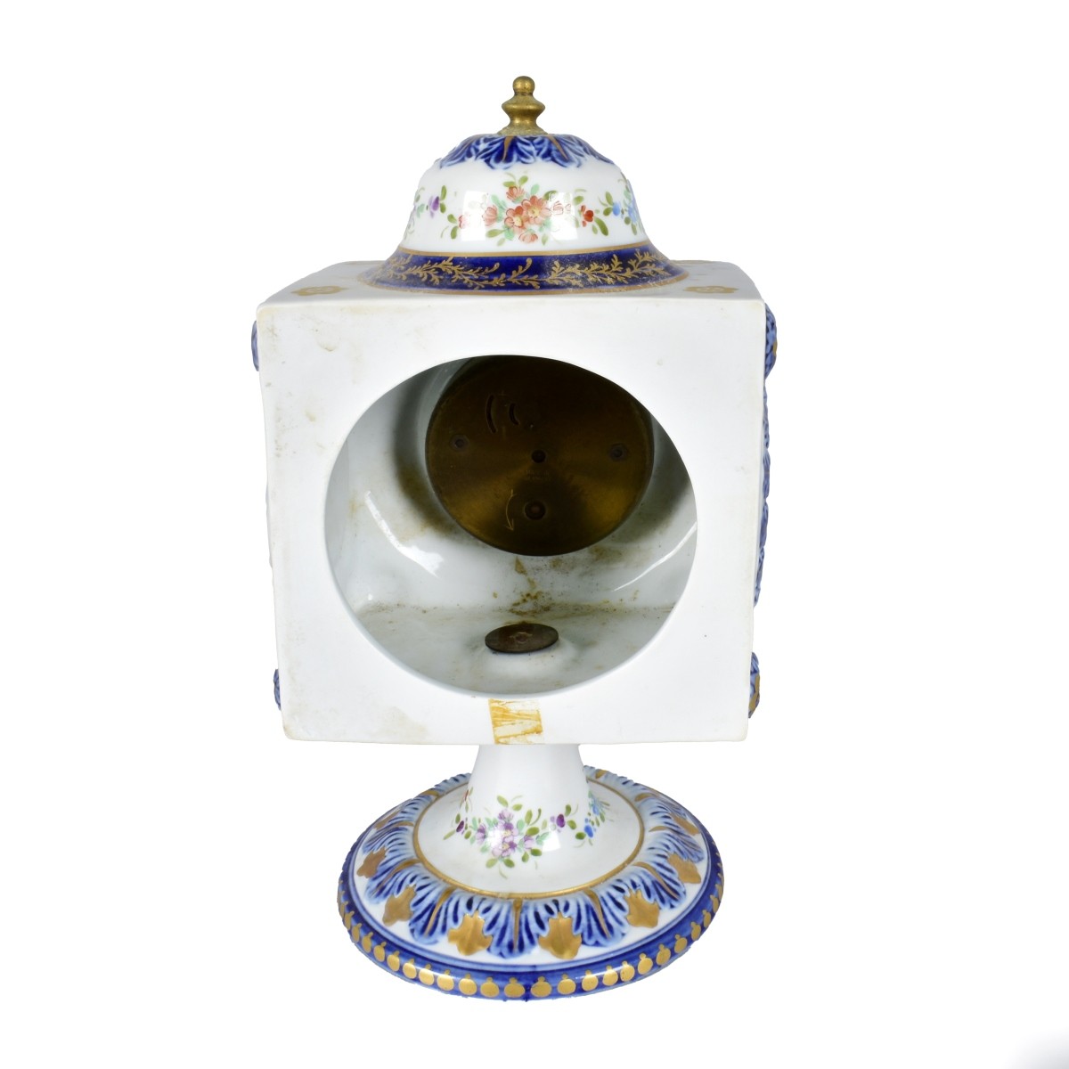 Sevres Pedestal Porcelain Clock