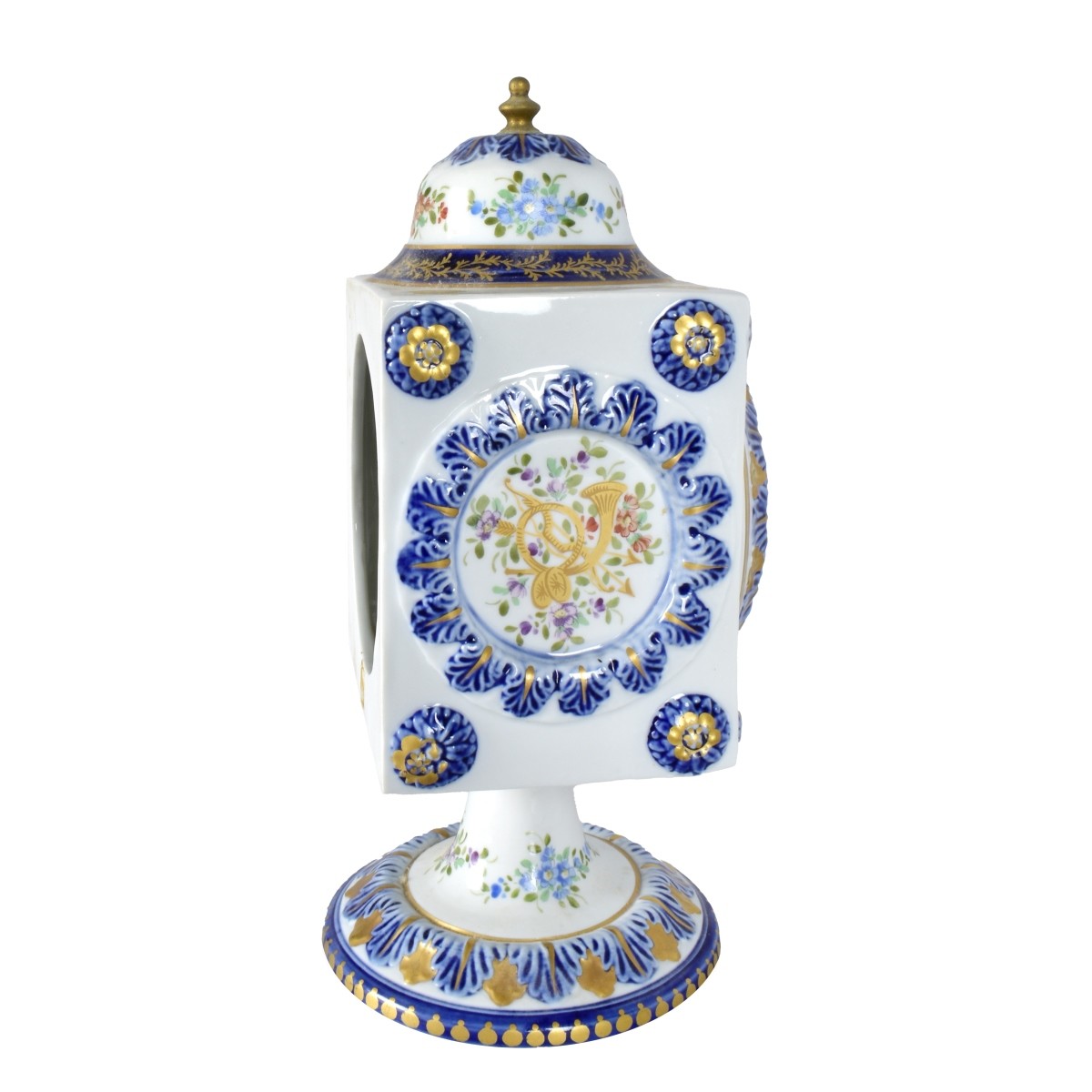 Sevres Pedestal Porcelain Clock