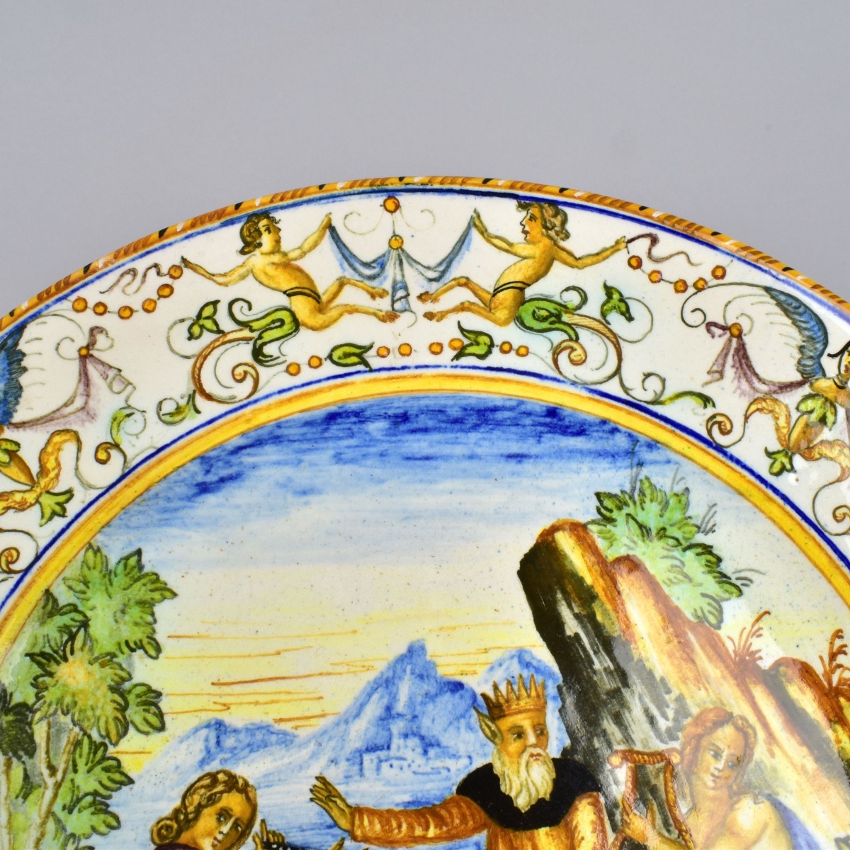 Antique Molaroni Pesaro Majolica Charger