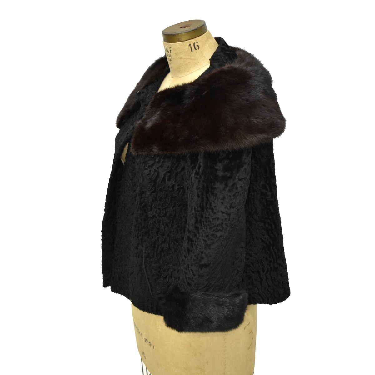 Mink & Persian Lamb 1/2 Coat, 3 Collars