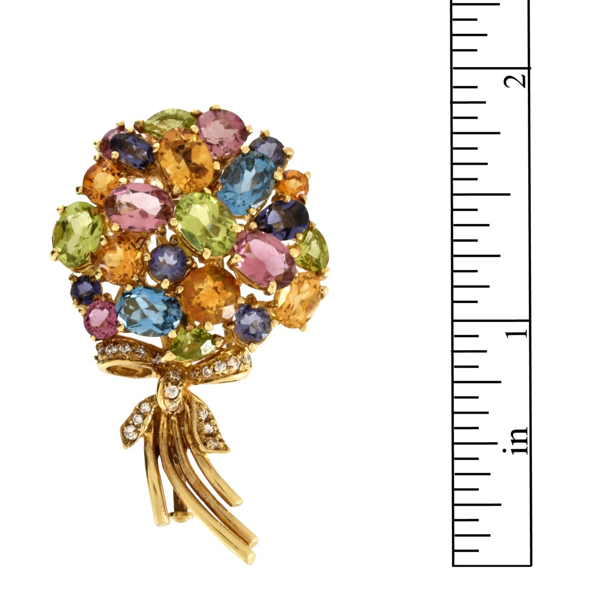 H. Stern Gemstone and 18K Brooch