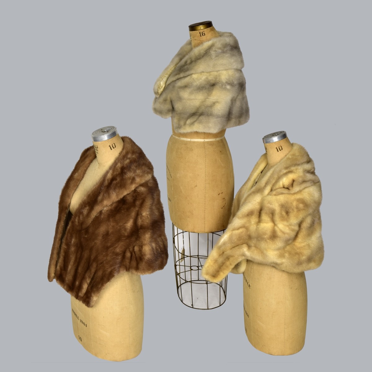 Three Assorted Fur Stoles