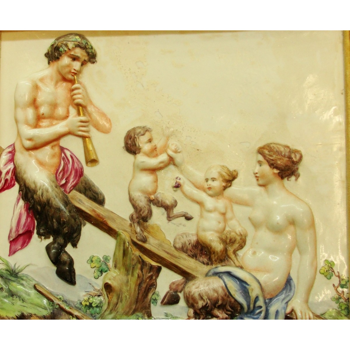 19th C. Capodimonte Relief Plaque