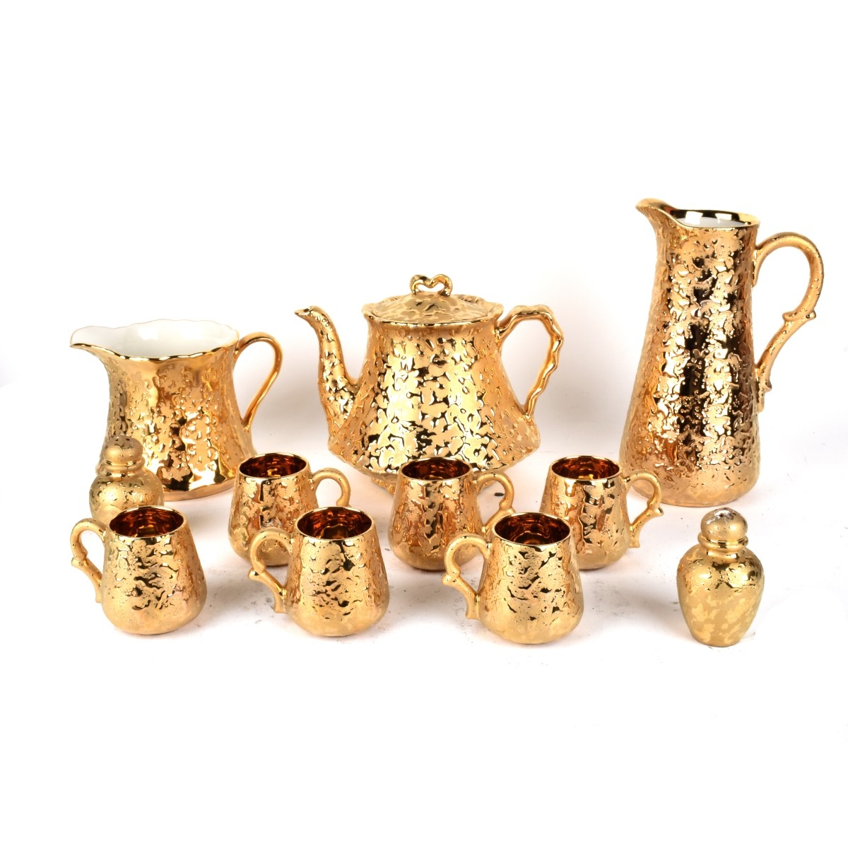 Dixon Art Studio Weeping Gold Tea Set