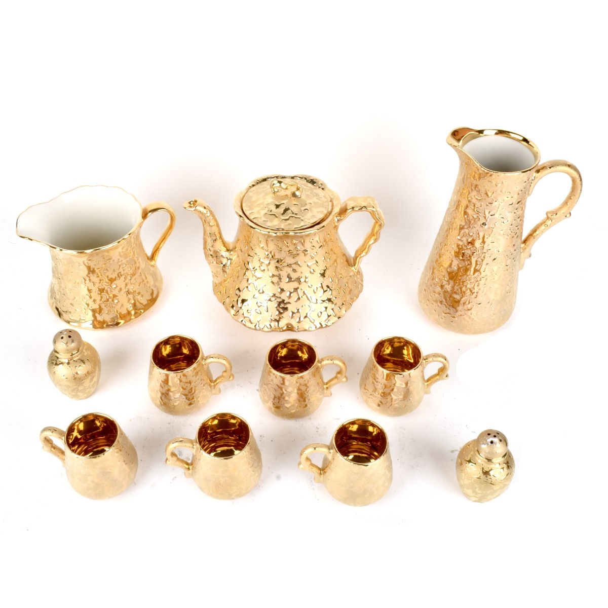 Dixon Art Studio Weeping Gold Tea Set