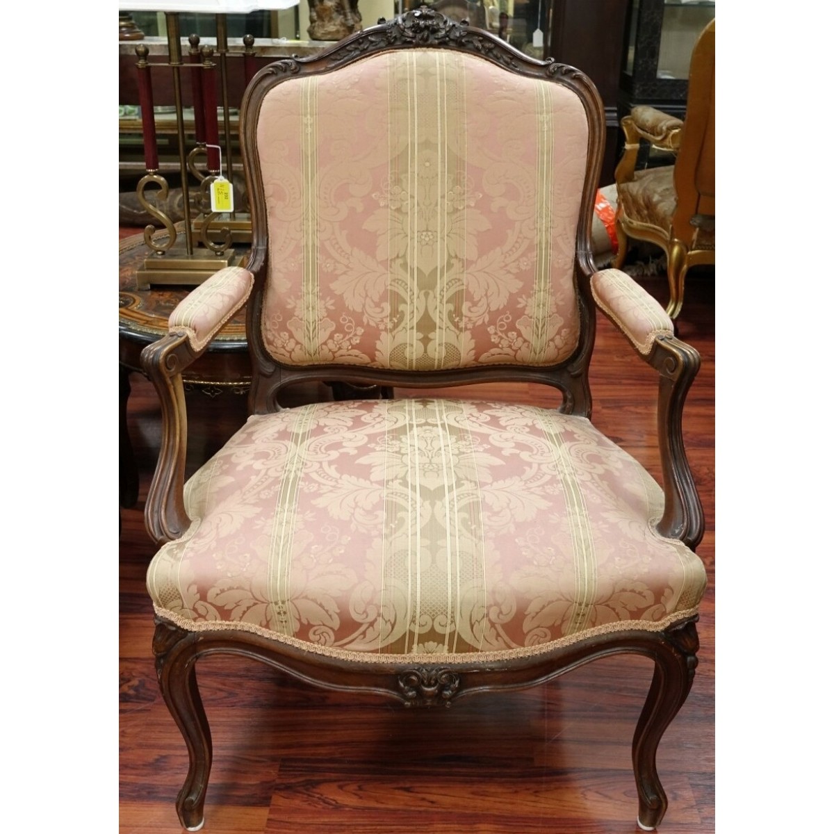 Louis XV Style Carved Fauteuil Armchair