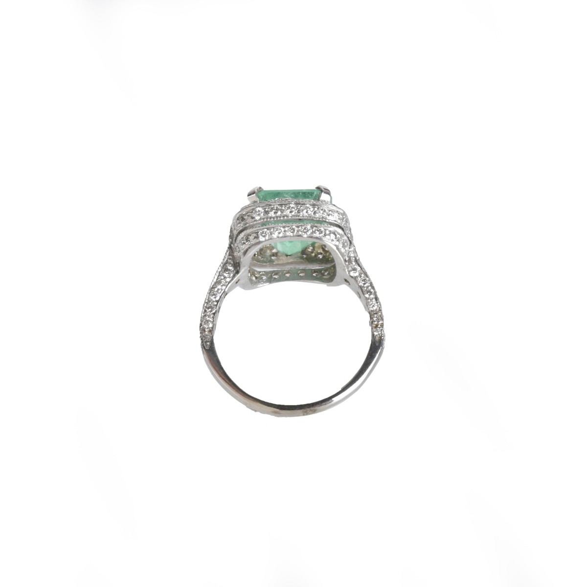 GIA Emerald, Diamond and 18K Ring