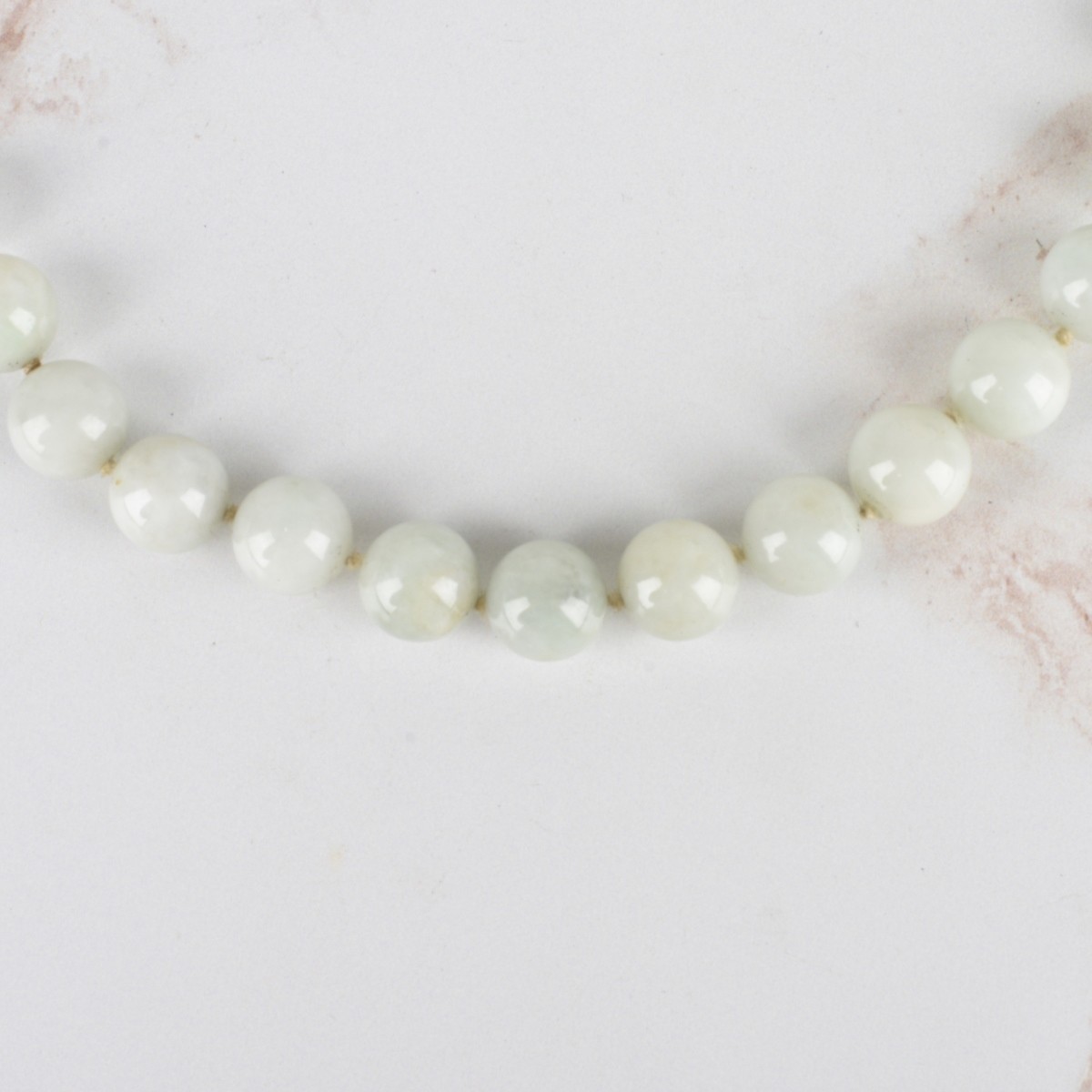 Jade Bead and 14K Necklace