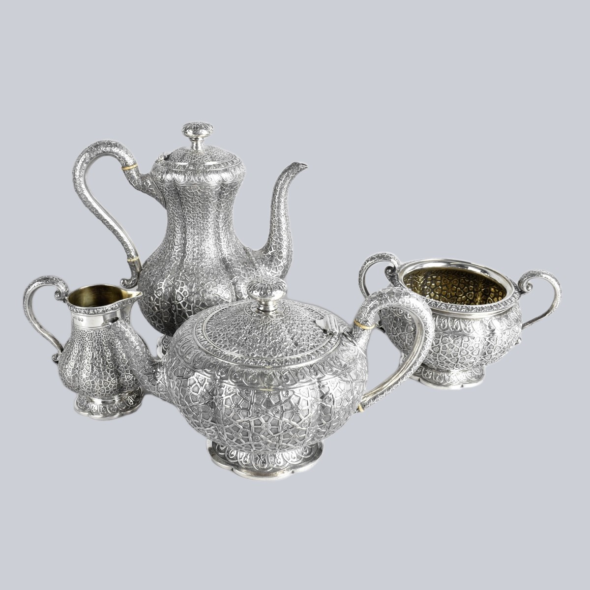 Hunt and Roskell Ashburnham Sterling Tea Service