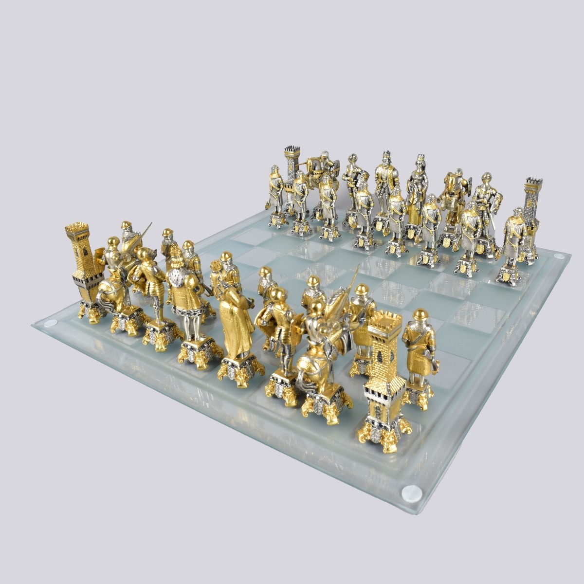 Piero Benzoni Bronze Chess Set Suite