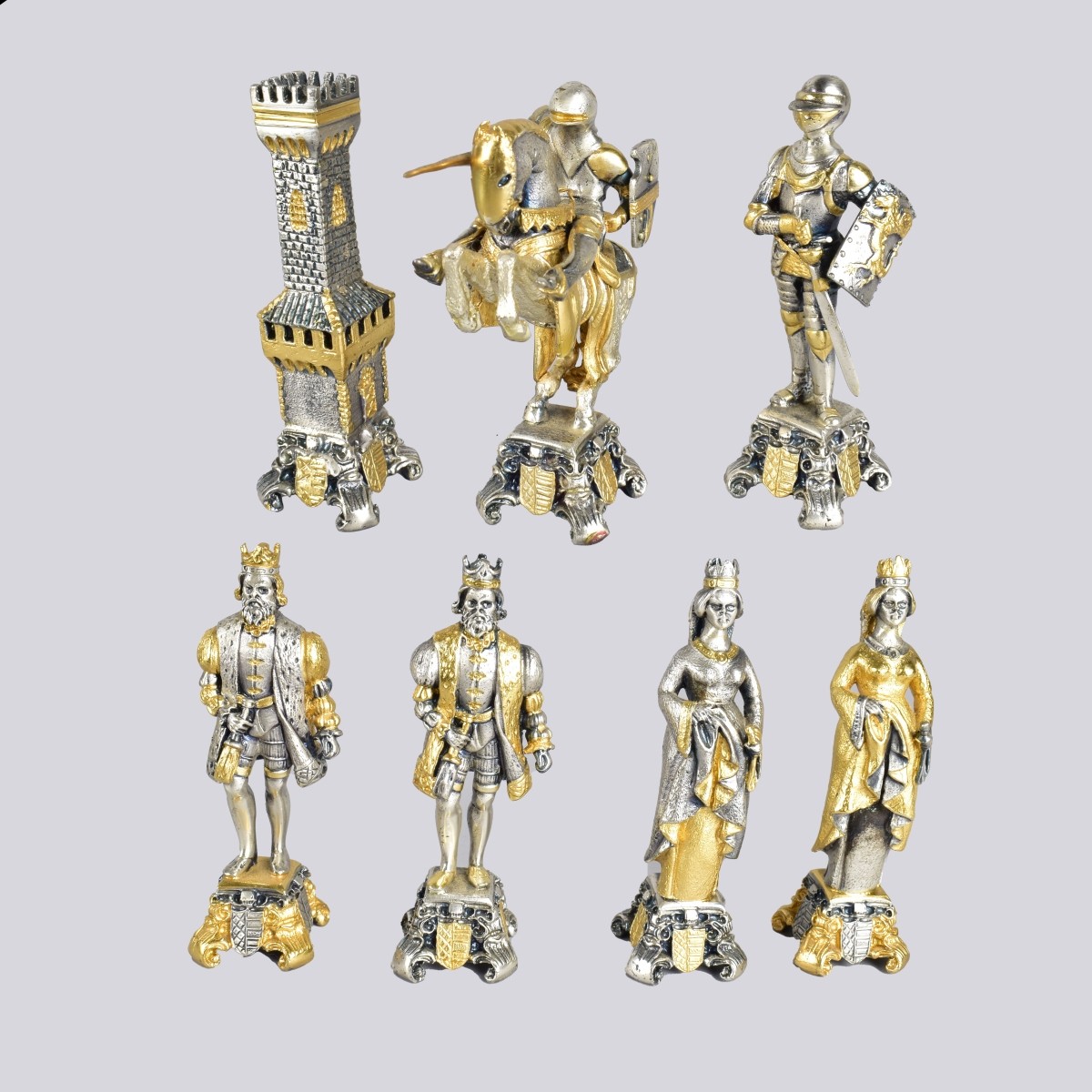 Piero Benzoni Bronze Chess Set Suite