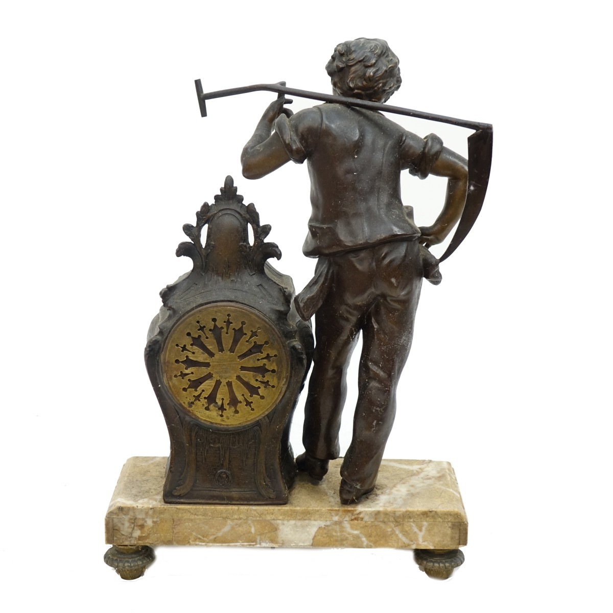 After: Louis Moreau (1855 - 1919) Bronze Clock