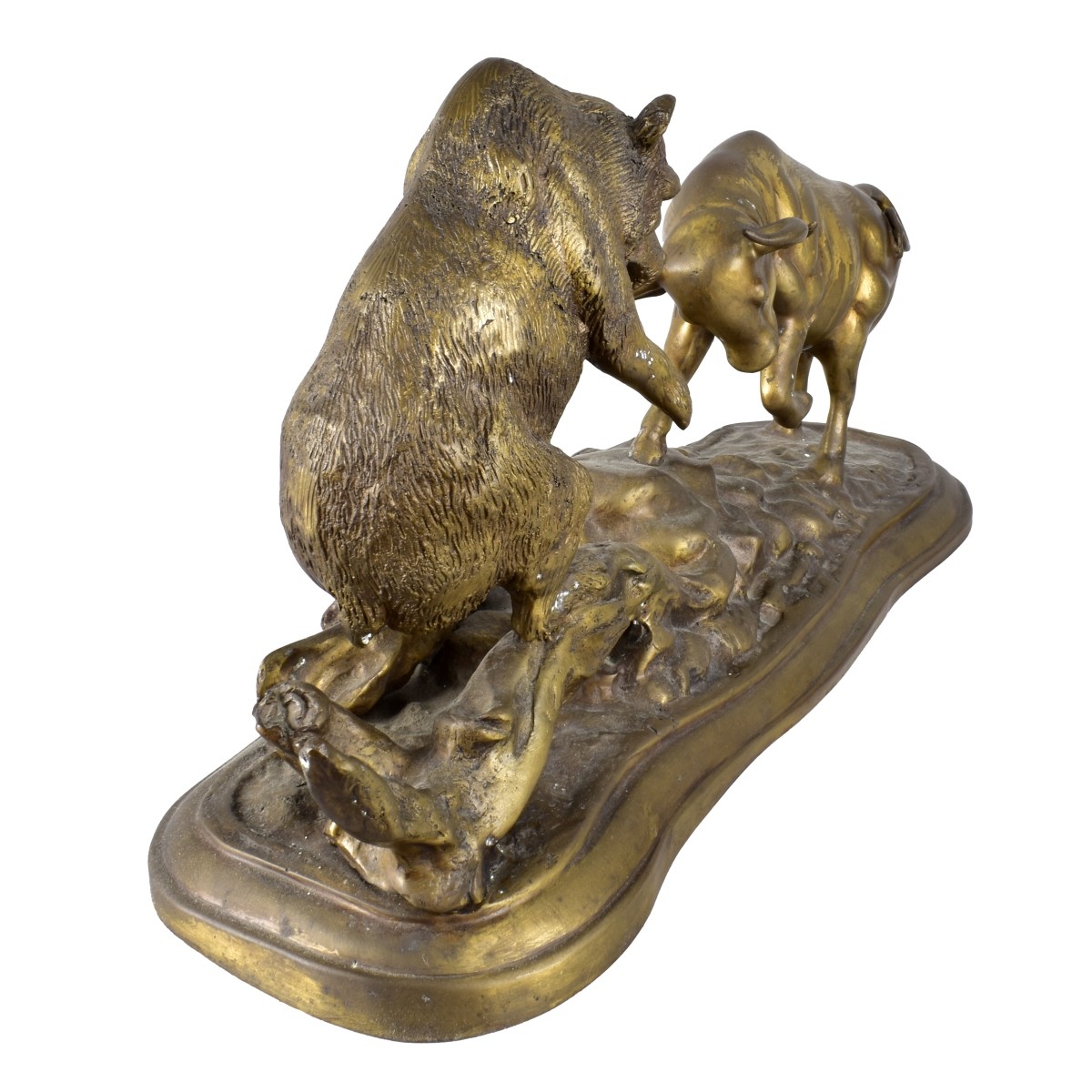 Bull and Bear Bronze Sculpture