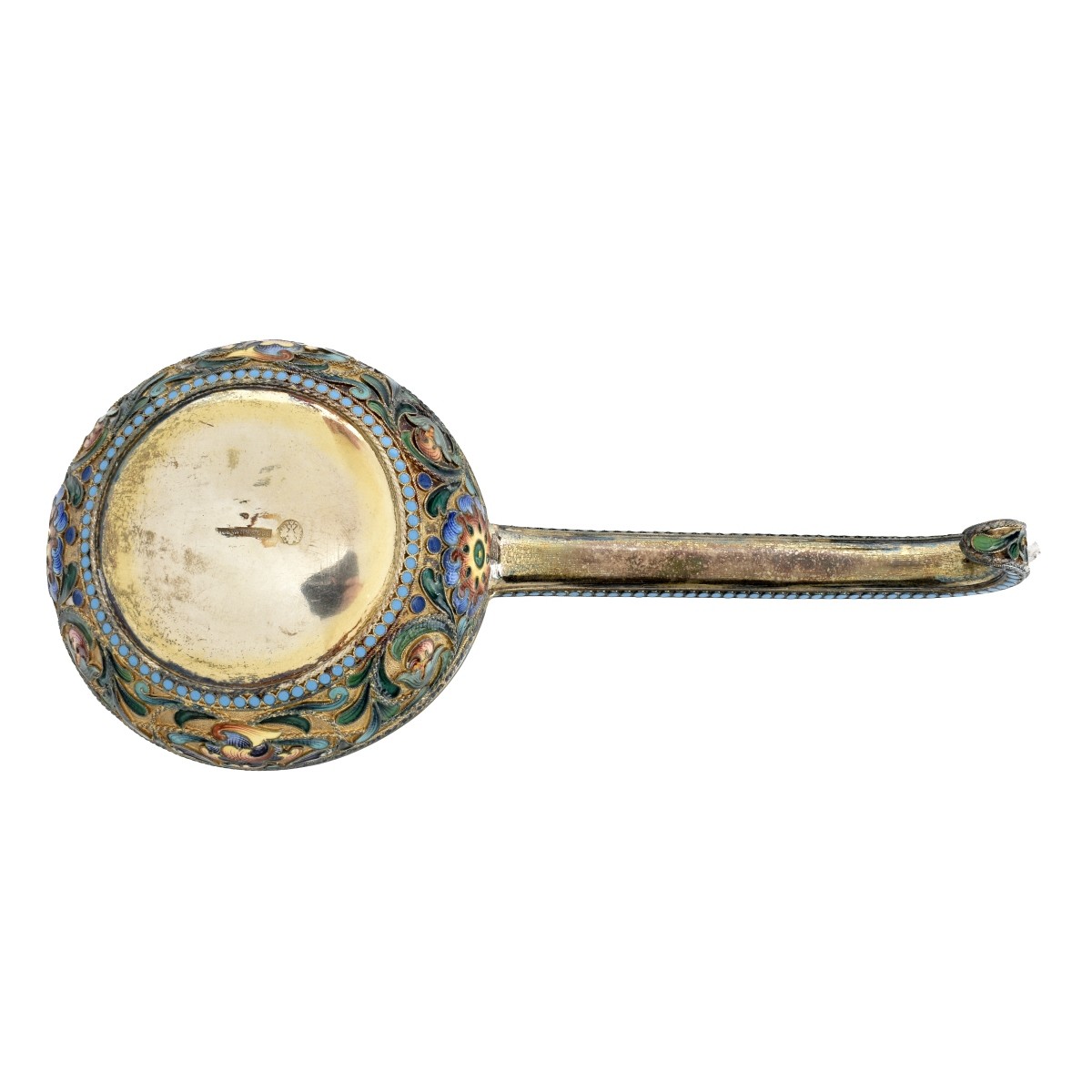 Russian Enamel Silver Gilt Kovsh