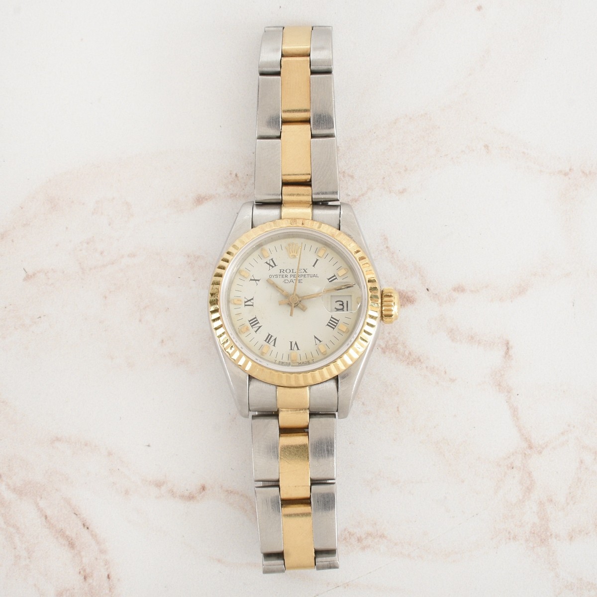 Rolex Date Two Tone Watch