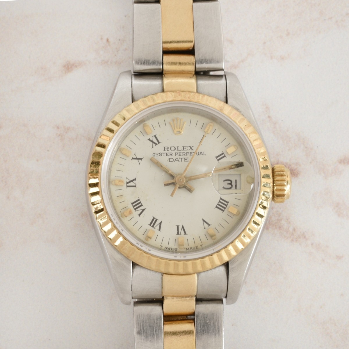 Rolex Date Two Tone Watch