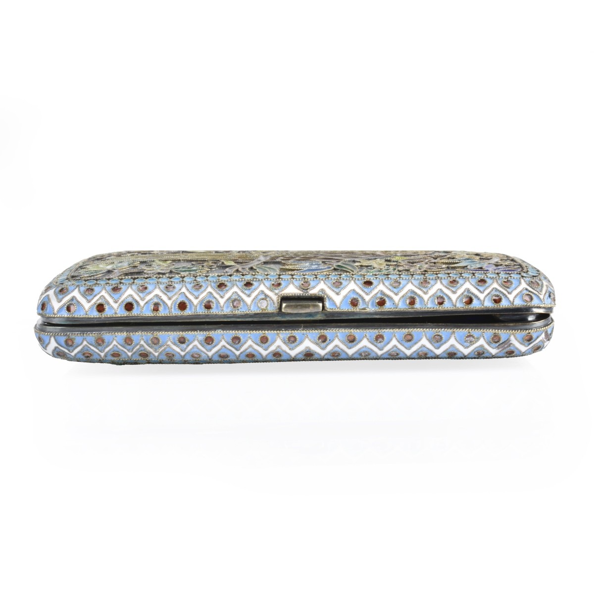 Russian Plique a Jour Silver Cigarette Case