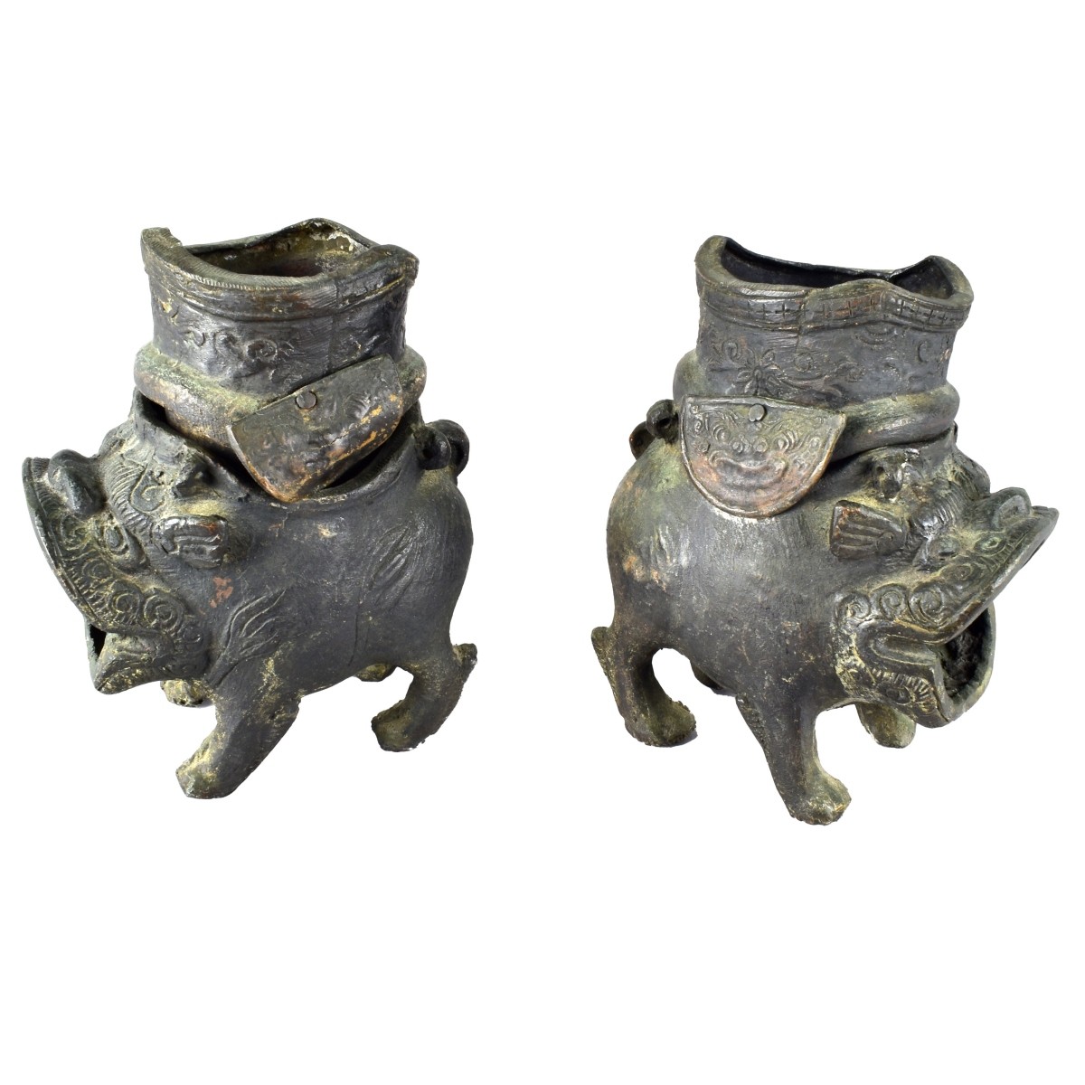 Pair of Chinese Incense Burners