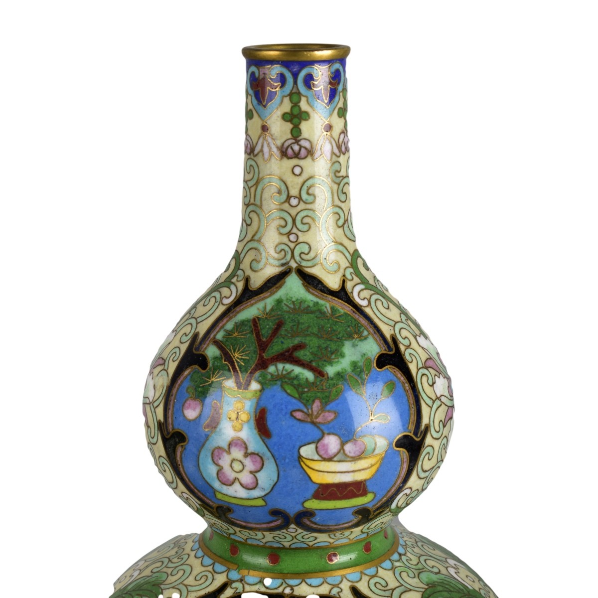 Pair of Chinese Cloisonne Vases