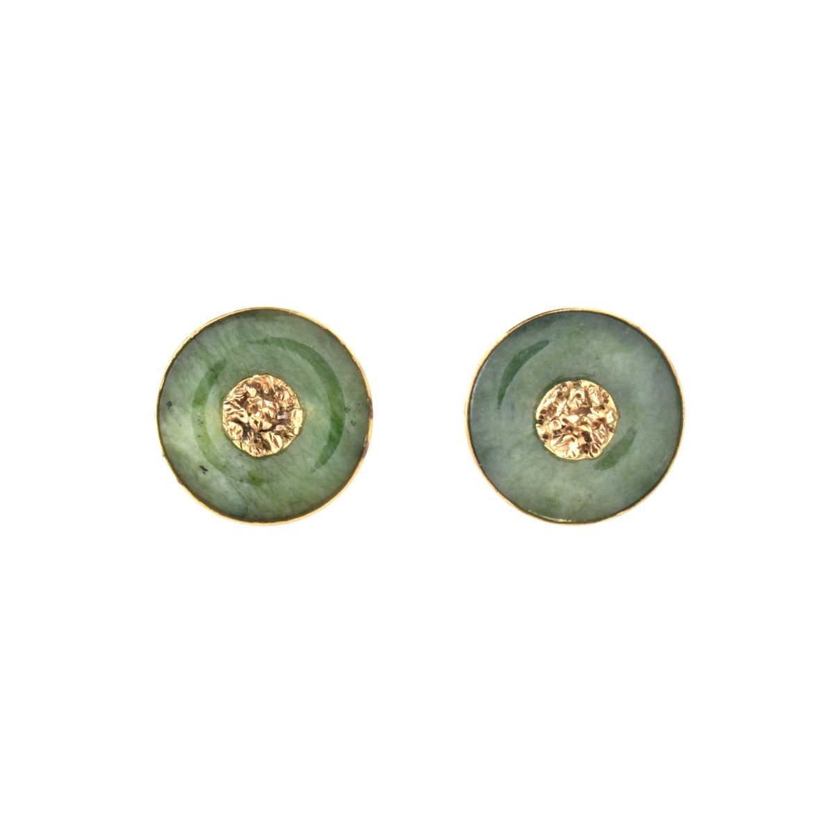 Jadeite and 14K Cufflinks