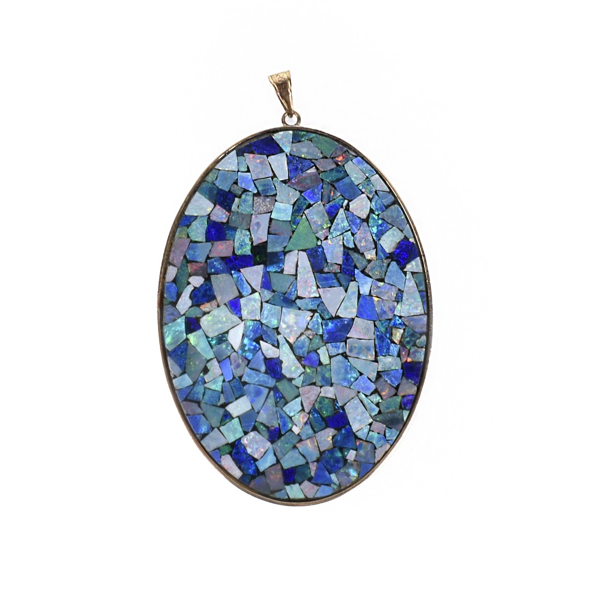 Black Opal and 14K Pendant