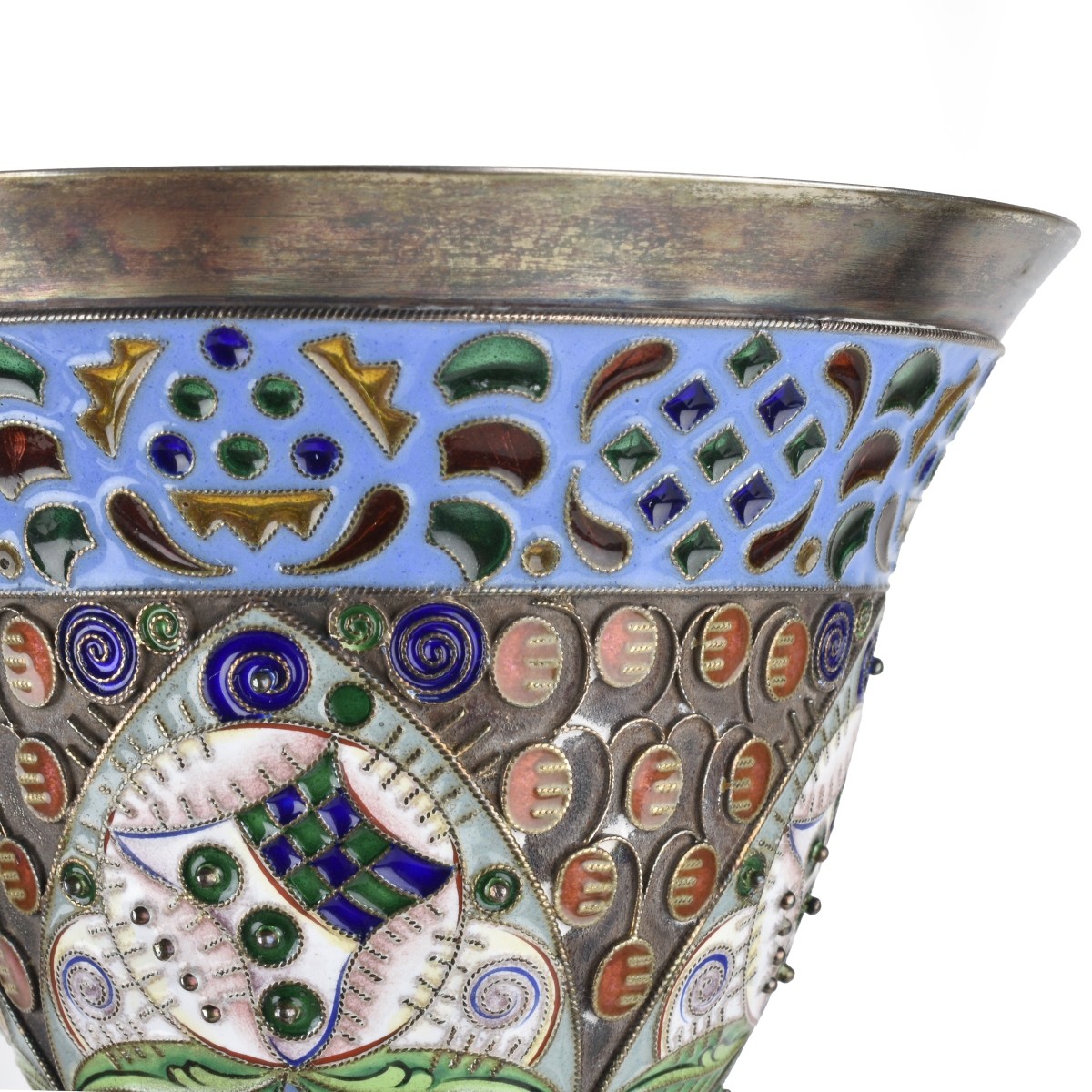 Russian Enamel Silver Gilt Goblet