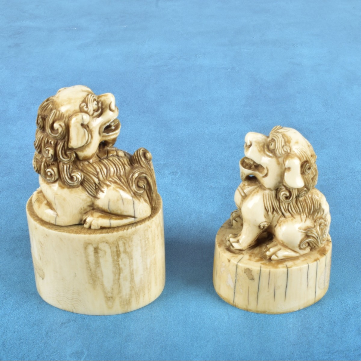 Two Antique Chinese Carved Seal Stamps