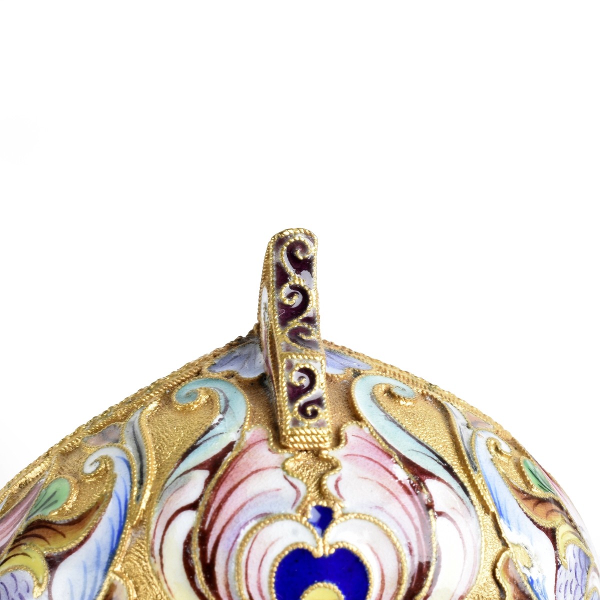 Russian Enamel Silver Gilt Kovsh