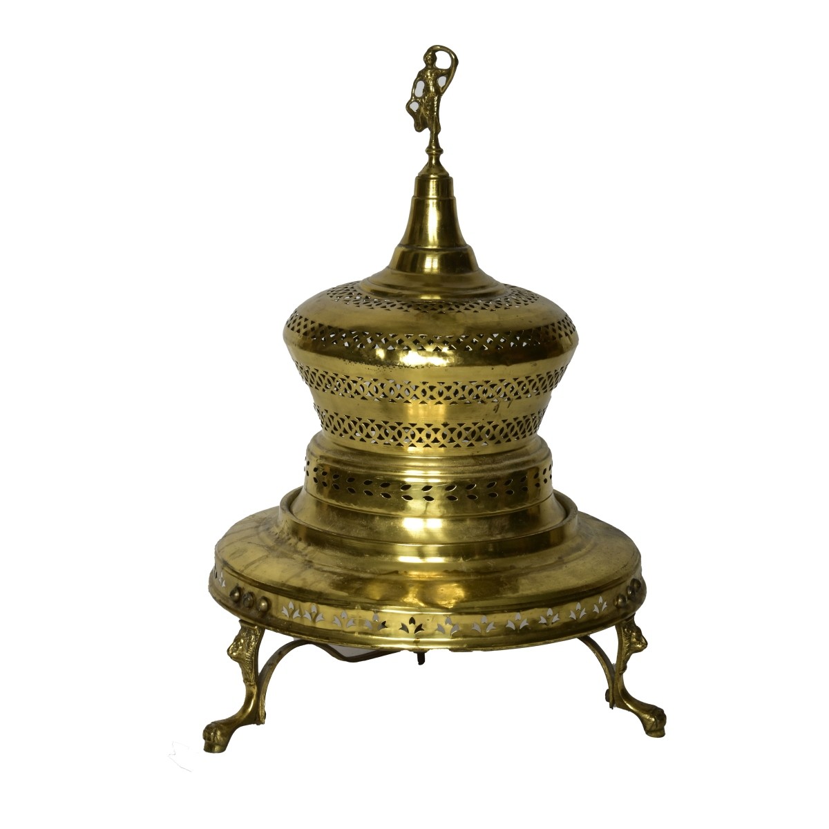 Large Moroccan Brass Brazier