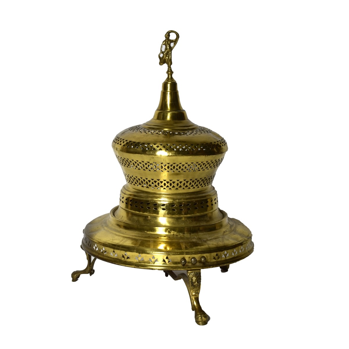 Large Moroccan Brass Brazier