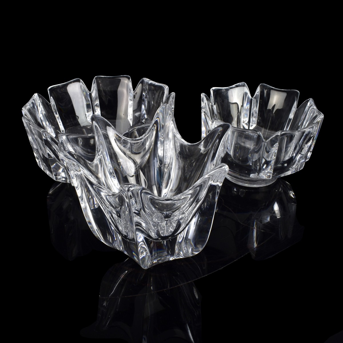 Three Orrefors Crystal Candy Dishes