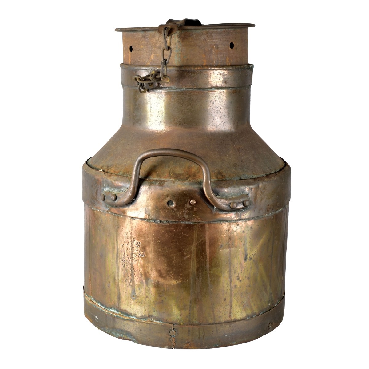 Copper Two Handled Milk Can