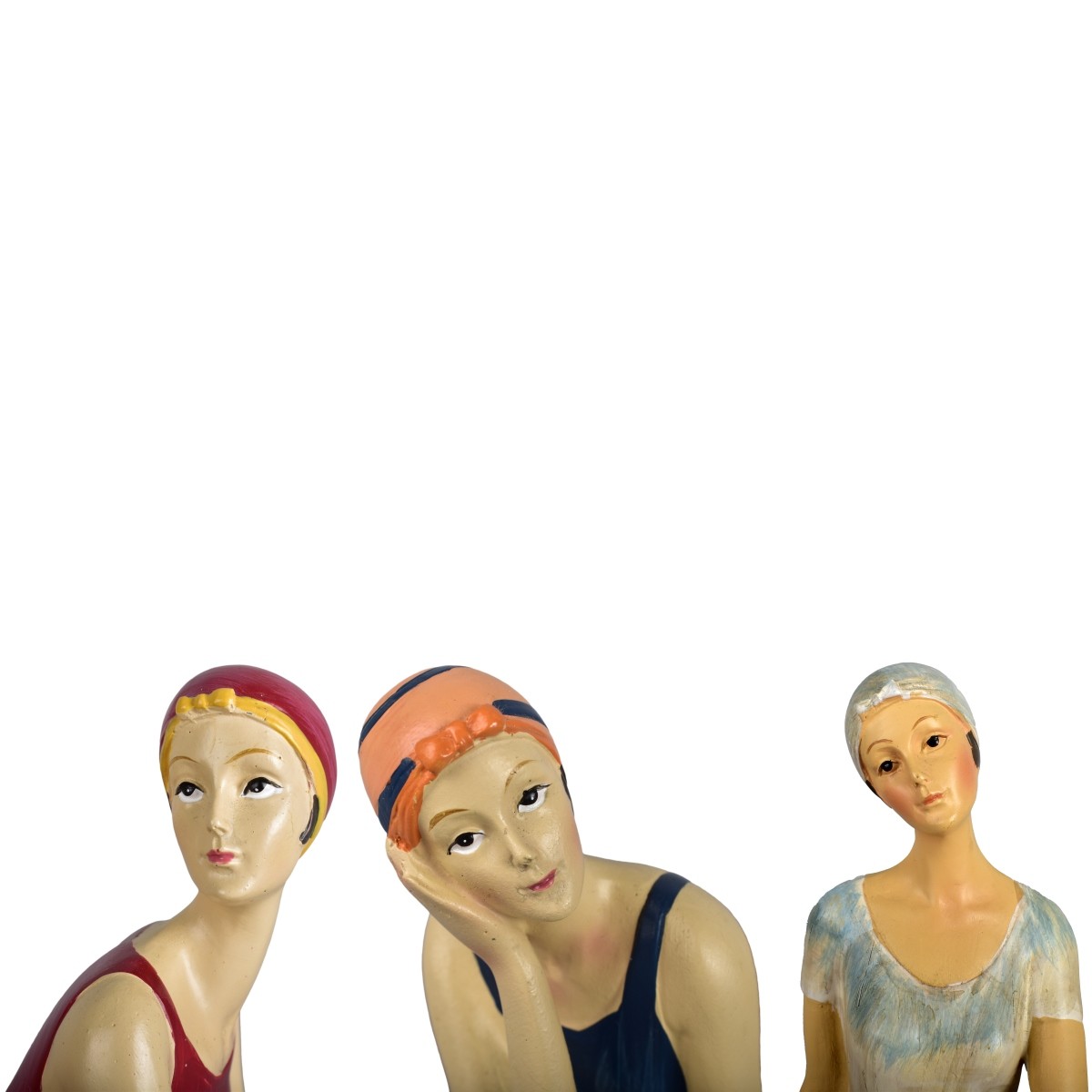 Three Coastal Bathing Beauties Figurines