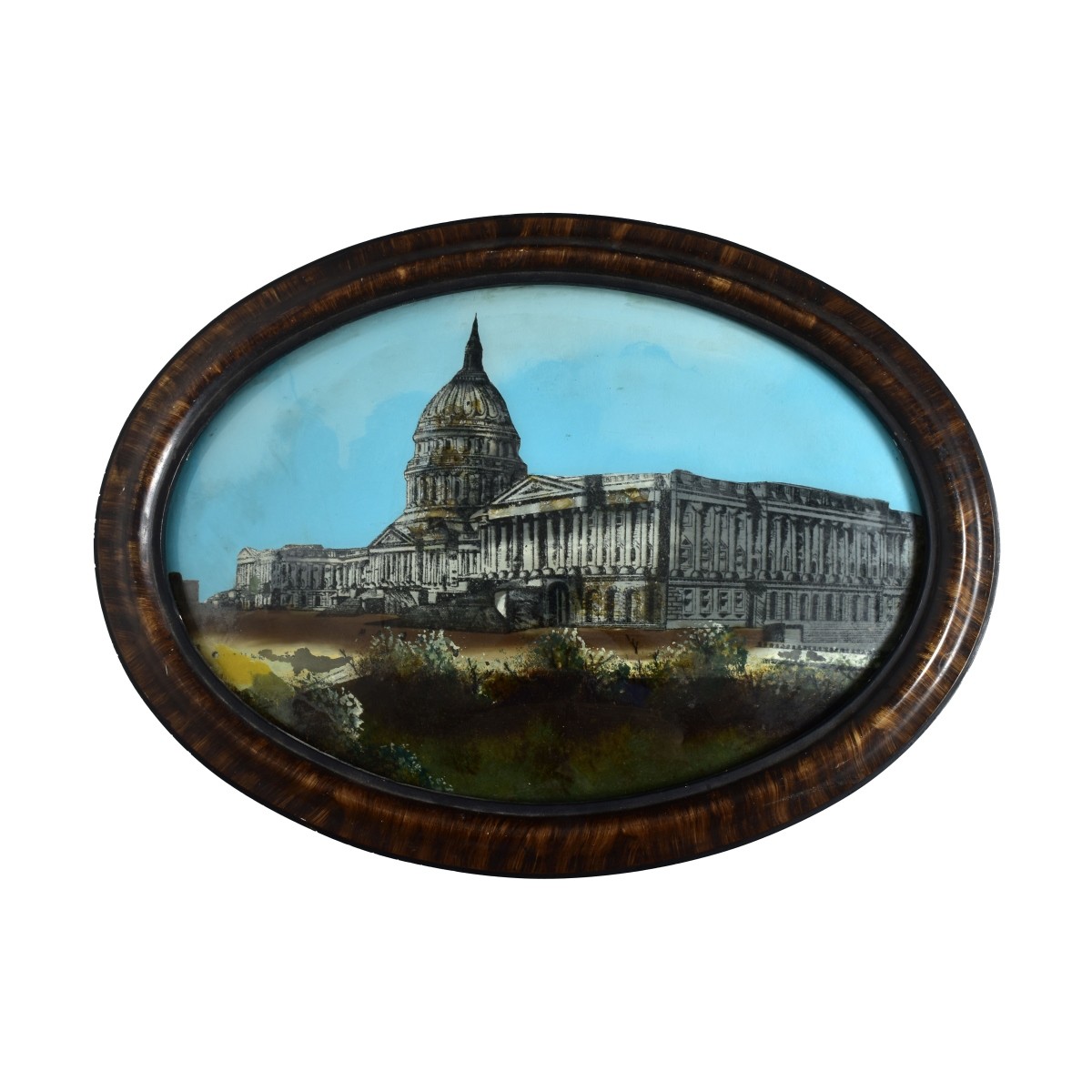 Convex Reverse Painted U.S. Capital Building