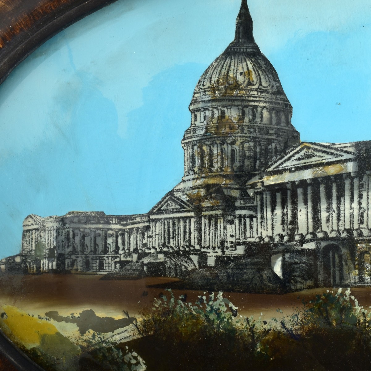 Convex Reverse Painted U.S. Capital Building