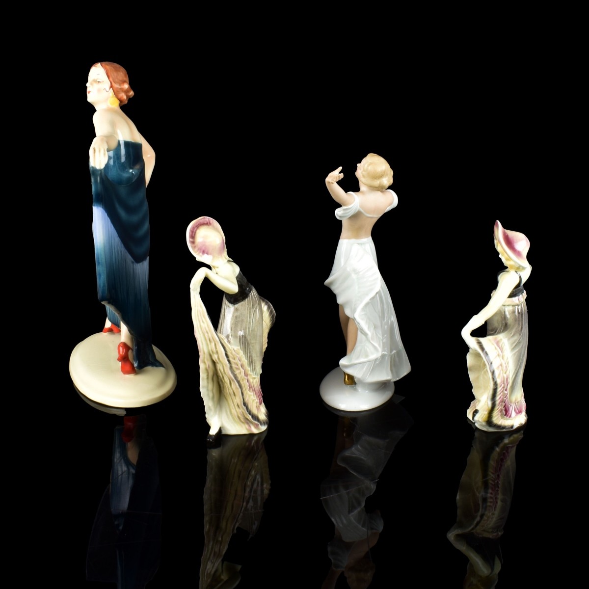 Four German Porcelain Dancing Figurines